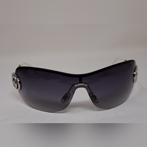 Gucci Women's Sunglasses Vintage Y2K Shield Silver Purple Gradient GG2773/S - Picture 5 of 16